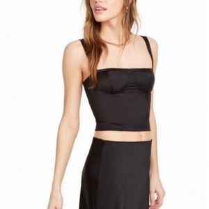 WeWoreWhat  Danielle Bernstein Satin Corset Top NWT